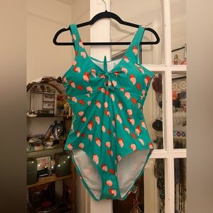 Red Dolly Swim one-piece bathing suit, size large